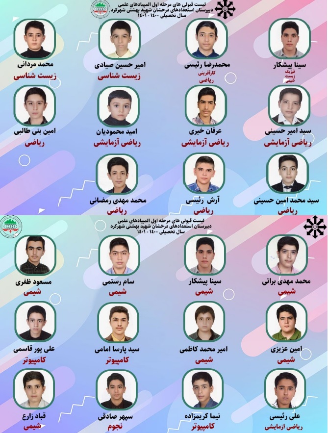 راه یابی 26 نفر رشته از مرکز شهید بهشتی به مرحله دوم 